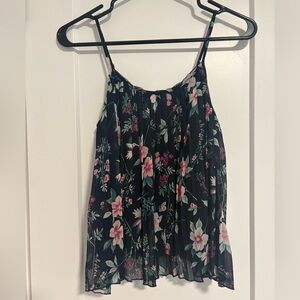 Abercrombie Kids Chiffon Floral Summer Tank Top Sleeveless Blouse Girls Sz 11/12